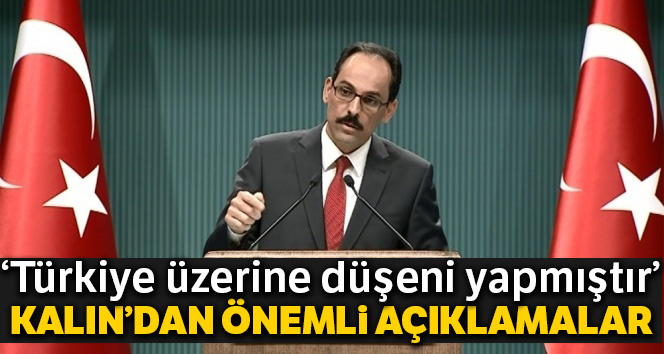 Cumhurbaşkanı sözcüsü İbrahim Kalın: 'Türkiye üzerine düşeni yapmıştır'