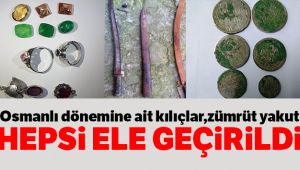 Jandarmanın denetiminde tarihi eser ve değerli taş ele geçirildi