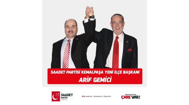 Kemalpaşa Saadet Parti İlçe Başkanlığına Gemici getirildi