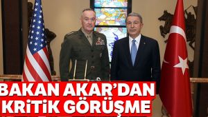 Milli Savunma Bakanı Akar, ABD Genelkurmay Başkanı Dunford ile bir araya geldi