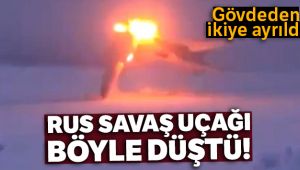Rus savaş uçağının düşme anının görüntüleri ortaya çıktı