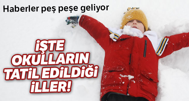 Yarın okullar tatil mi? İşte 9 Ocak ÇARŞAMBA günü okulların tatil edildiği iller