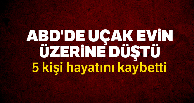 ABD'de uçak evin üzerine düştü
