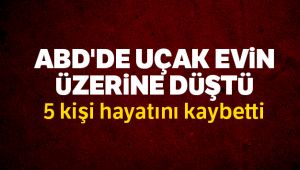 ABD'de uçak evin üzerine düştü