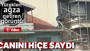 Canını hiçe saydı, yürekleri ağza getiren görüntüler