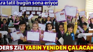 Ders zili yarın yeniden çalacak