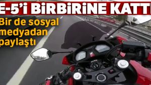 E-5'te trafiği birbirine kattı, sosyal medyadan paylaştı