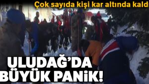 Uludağ'da büyük panik! Çok sayıda vatandaş kar altında kaldı