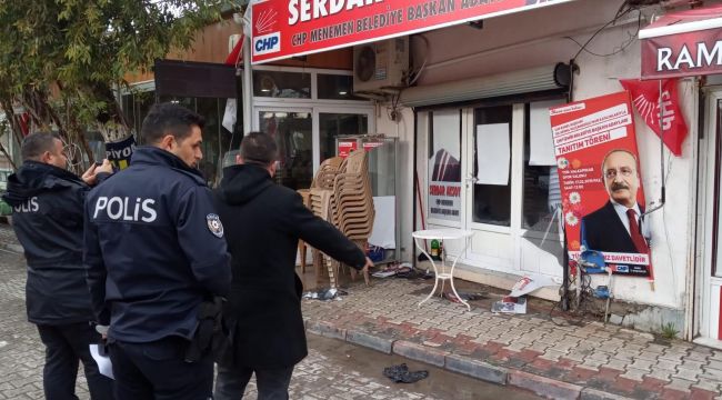 Menemen’de seçim ofisine saldırı
