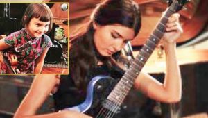 Tuba Büyüküstün keman sevgisini kızına aşıladı
