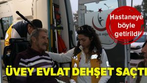 Üvey babasının kafasına ekmek bıçağı sapladı