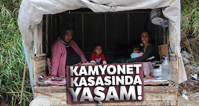 Yoğun bakımdaki oğul ve eş için kamyonet kasasında umutlu bekleyiş