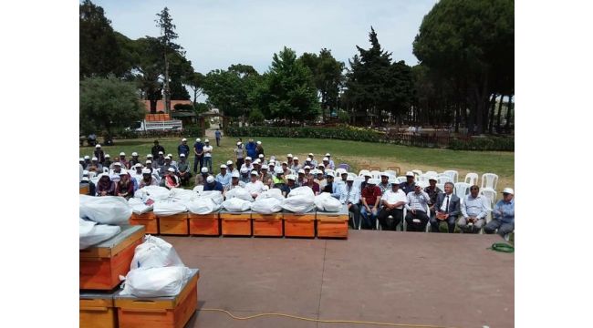 Bergamalı arıcılara kovan desteği