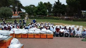 Bergamalı arıcılara kovan desteği