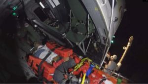 Kazazede ye helikopterli müdahale ettiler