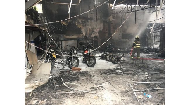 Motosikletler hurdaya döndü