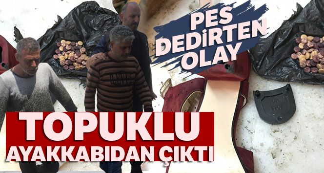 Topuklu ayakkabıdan uyuşturucu hap çıktı