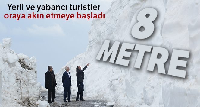 Türkiye’nin en büyük kalderasında kar kalınlığı 8 metre