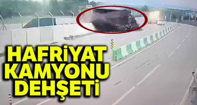 Tuzla'da hafriyat kamyonu dehşeti kamerada