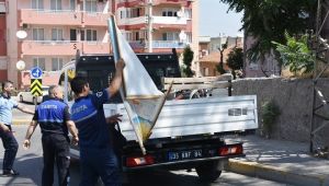 Aliağa'da kaldırım işgaline geçit yok 