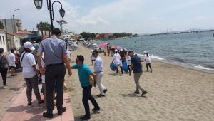 Çandarlı kıyılarından 150 kilogram atık çıktı 