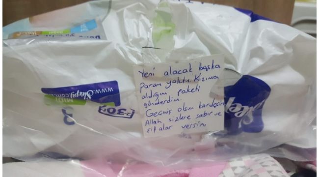 Yardım kolisinde annenin duygulandıran notu