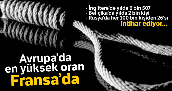 Avrupa’da en yüksek intihar oranı Fransa'da