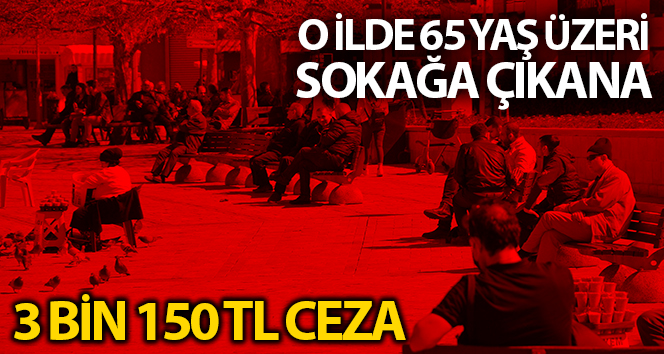 Erzincan’da 65 yaş üzeri keyfi dışarı çıkana 3 bin 150 TL ceza