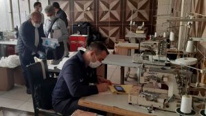 Kaçak maske üretenlere zabıta baskını