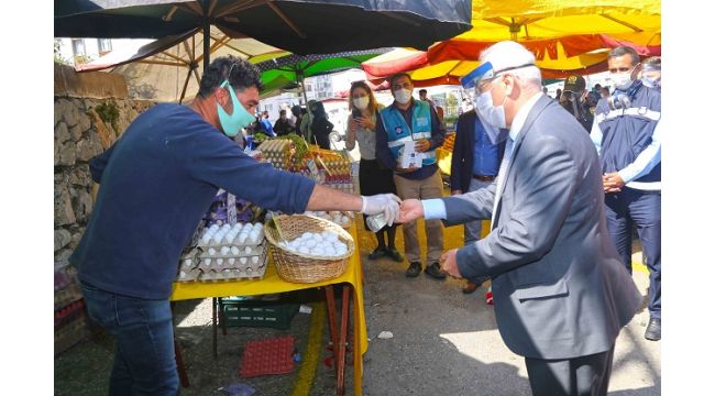 Selvitopu pazaryeri önlemlerini denetledi
