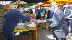 Selvitopu pazaryeri önlemlerini denetledi