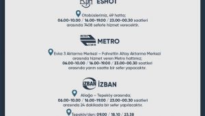 Sokağa çıkma yasağında toplu ulaşım programı 