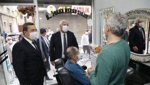 Başkan Batur’dan Kemeraltı esnafına hayırlı olsun ziyareti