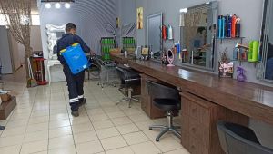 Urla’da açılacak olan işletmeler dezenfekte edildi