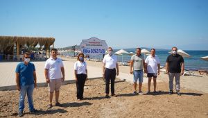 Cunda Arka Deniz Plajı hizmete açıldı