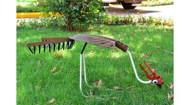 Kürekti heykel oldu