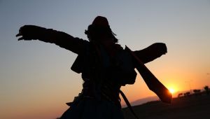 Arazi nöbetine zeybek gösterisiyle destek verdiler 