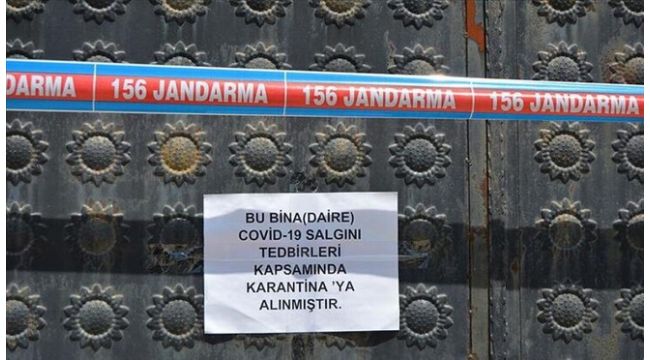 Gaziantep'te 9 ev karantinaya alındı