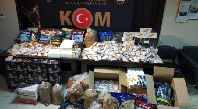 İzmir'de kaçak tütün operasyonu