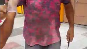 Zabıtaya bıçaklı saldırı