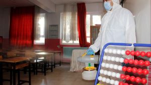 Ödemiş’te yüz yüze eğitime dezenfeksiyon desteği