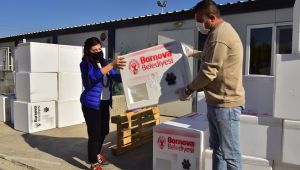 Bornova kış aylarında da can dostlarının yanında