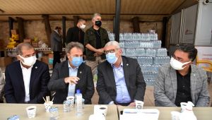  İduğ ve Dervişoğlu’ndan depremzedelere ziyaret