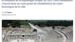 Smyrna Antik Tiyatrosu açıklaması dünya basınında