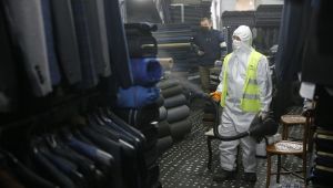 Kemeraltı esnafına dezenfeksiyon desteği