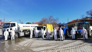 Karantinadaki Kırsal Mahalleye Detaylı Temizlik