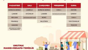 Bornova’da pazar günlerine yeni düzenleme