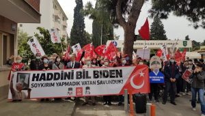 İzmir'deki NATO karargahı önünde Biden'i protesto