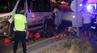 Bodrum'da minibüsle motosiklet çarpıştı: 1 ölü, 1 yaralı