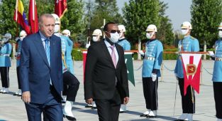 Cumhurbaşkanı Erdoğan Etiyopya Başbakanı Ahmed'i resmi törenle karşıladı